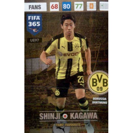 Shinji Kagawa Fans Favourite Borussia Dortmund UE97 FIFA 365 Adrenalyn XL 2017 Update Edition