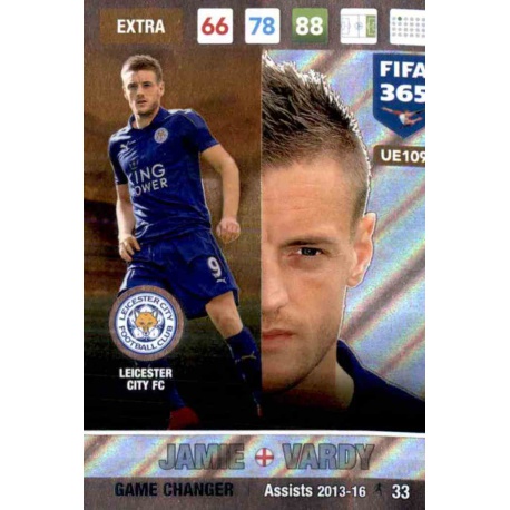 Jamie Vardy Game Changer Leicester City UE109 FIFA 365 Adrenalyn XL 2017 Update Edition
