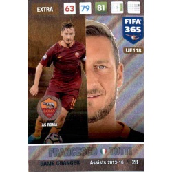 Francesco Totti Game Changer AS Roma UE118 FIFA 365 Adrenalyn XL 2017 Update Edition