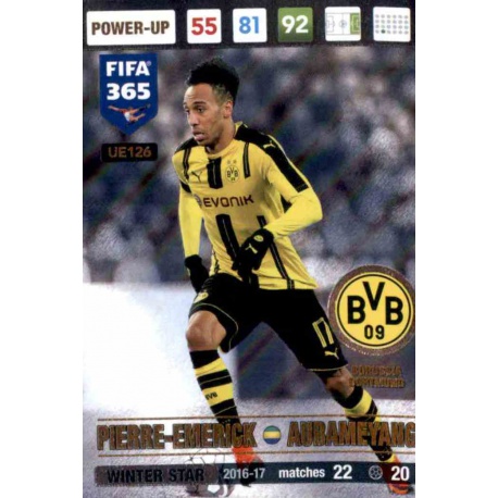 Pierre-Emerick Aubameyang Winter Star Borussia Dortmund UE126 FIFA 365 Adrenalyn XL 2017 Update Edition