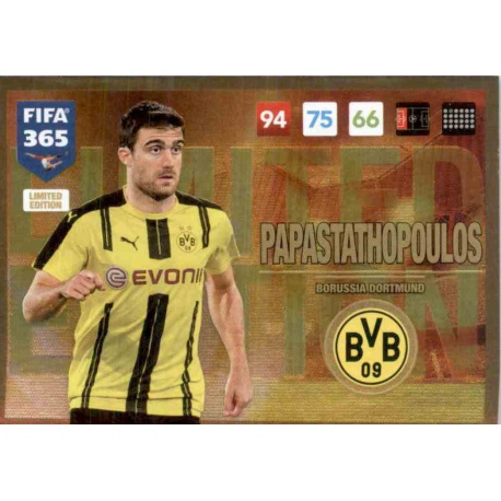 Sokratis Papastathopoulos Limited Edition Borussia Dortmund FIFA 365 Adrenalyn XL 2017 Update Edition