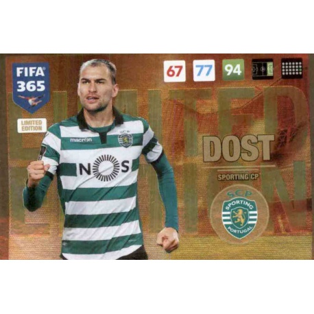 Bas Dost Limited Edition Sporting CP FIFA 365 Adrenalyn XL 2017 Update Edition