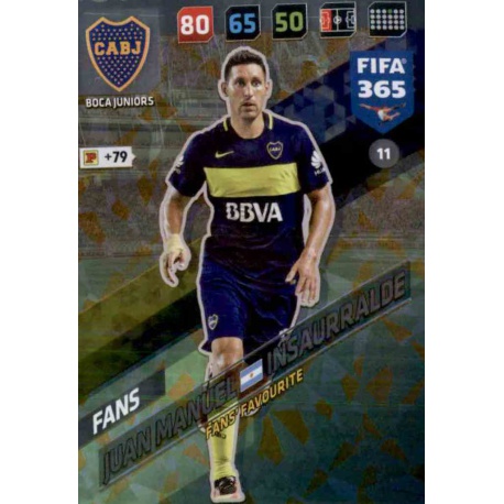 Juan Manuel Insaurralde Fans Favourite Boca Juniors 11 FIFA 365 Adrenalyn XL 2018