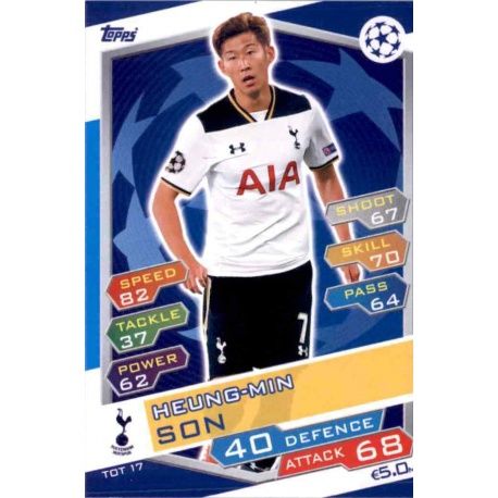 Heung-Min Son Tottenham Hotspur TOT17 Match Attax Champions 2016-17