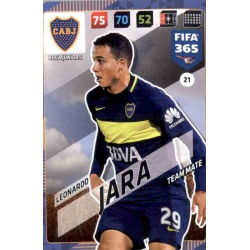 Leonardo Jara Boca Juniors 21 FIFA 365 Adrenalyn XL 2018