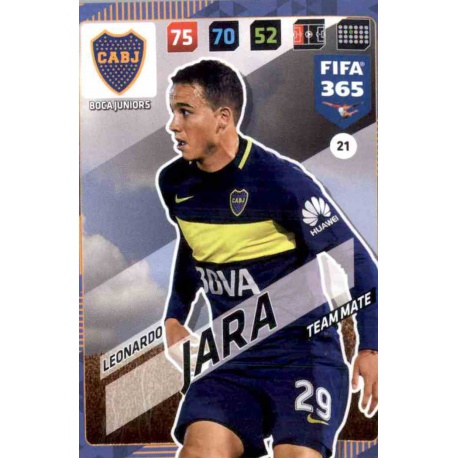 Leonardo Jara Boca Juniors 21 FIFA 365 Adrenalyn XL 2018