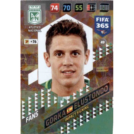 Gorka Elustondo Impact Signing Atlético Nacional 49 FIFA 365 Adrenalyn XL 2018