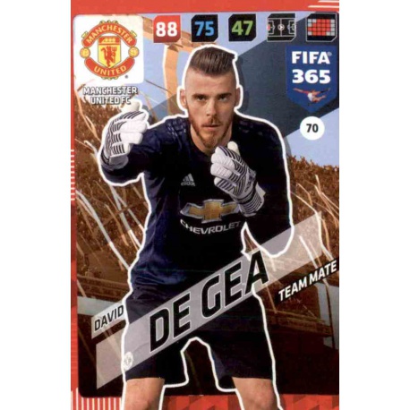 David de Gea Manchester United 70 FIFA 365 Adrenalyn XL 2018