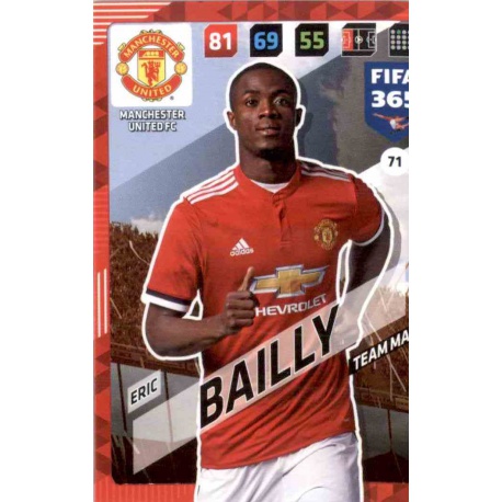 Eric Bailly Manchester United 71 FIFA 365 Adrenalyn XL 2018