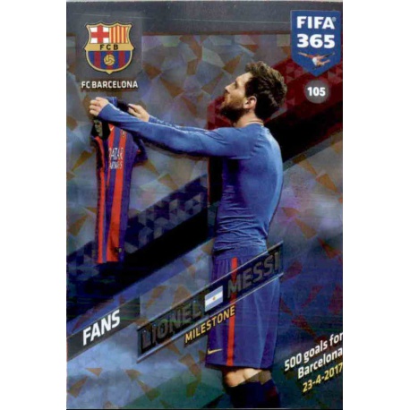 Lionel Messi Milestone Barcelona 105 FIFA 365 Adrenalyn XL 2018