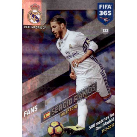 Sergio Ramos Milestone Real Madrid 122 FIFA 365 Adrenalyn XL 2018