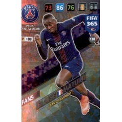 Blaise Matuidi Fans Favourite Paris Saint-Germain 138 FIFA 365 Adrenalyn XL 2018