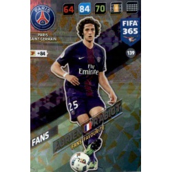 Adrien Rabiot Fans Favourite Paris Saint-Germain 139 FIFA 365 Adrenalyn XL 2018