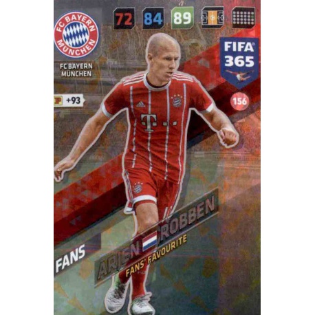 Arjen Robben Fans Favourite Bayern München 156 FIFA 365 Adrenalyn XL 2018