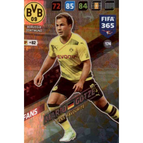 Mario Götze Fans Favourite Borussia Dortmund 174 FIFA 365 Adrenalyn XL 2018