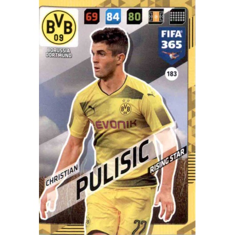 Christian Pulisic Rising Star Borussia Dortmund 183 FIFA 365 Adrenalyn XL 2018