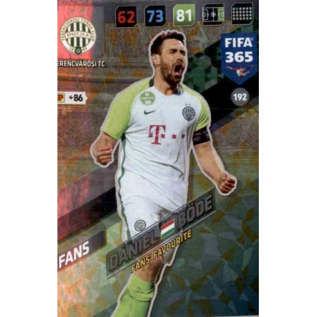 Dániel Böde Fans Favourite Ferencvárosi TC 192 FIFA 365 Adrenalyn XL 2018