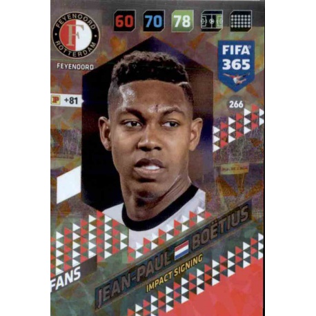 Jean-Paul Boëtius Impact Signing Feyenoord 266 FIFA 365 Adrenalyn XL 2018