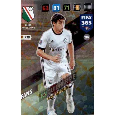 Guilherme Fans Favourite Legia Warszawa 282 FIFA 365 Adrenalyn XL 2018