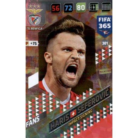 Haris Seferović Impact Signing SL Benfica 301 FIFA 365 Adrenalyn XL 2018