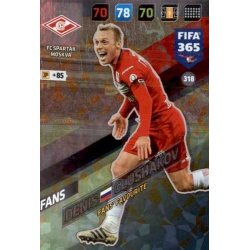 Denis Glushakov Fans Favourite Spartak Moskva 318 FIFA 365 Adrenalyn XL 2018