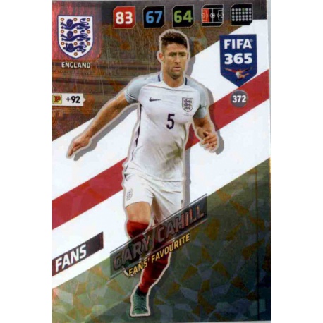 Gary Cahill Fans Favourite England 372 FIFA 365 Adrenalyn XL 2018