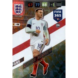 Wayne Rooney Fans Favourite England 374 FIFA 365 Adrenalyn XL 2018