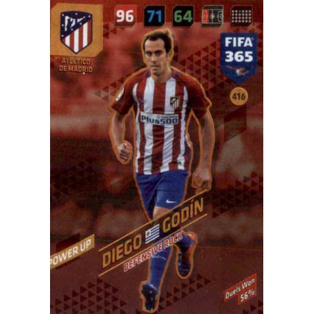 Diego Godin Defensive Rock Atlético Madrid 416 FIFA 365 Adrenalyn XL 2018