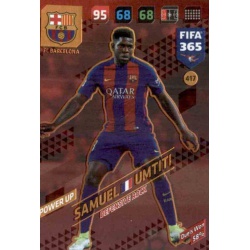 Samuel Umtiti Defensive Rock Barcelona 417 FIFA 365 Adrenalyn XL 2018