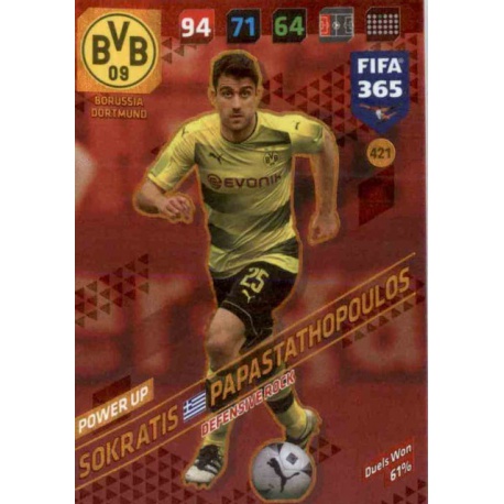 Sokratis Papastathopoulos Defensive Rock Borussia Dortmund 421 FIFA 365 Adrenalyn XL 2018