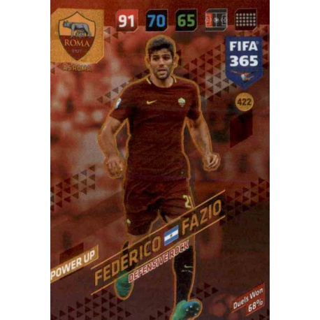 Federico Fazio Defensive Rock AS Roma 422 FIFA 365 Adrenalyn XL 2018