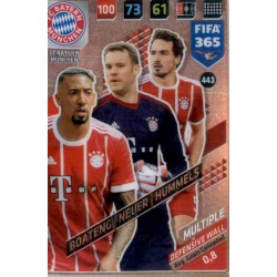 Boateng - Neuer - Hummels Defensive Wall Bayern München 443 FIFA 365 Adrenalyn XL 2018