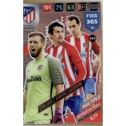Oblak - Savić - Godin Defensive Wall Atlético Madrid 444 FIFA 365 Adrenalyn XL 2018