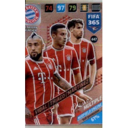Vidal - Thiago - Javi Martínez Midfield Engine Bayern München 447 FIFA 365 Adrenalyn XL 2018