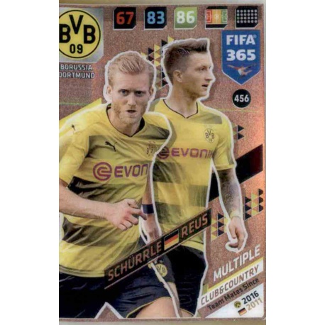 Schürrle - Marco Reus Club Country Borussia Dortmund 456 FIFA 365 Adrenalyn XL 2018