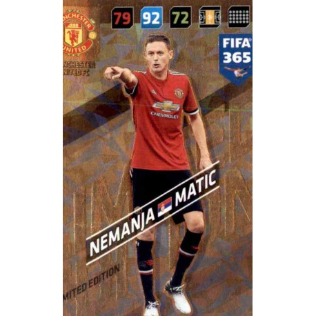 Nemanja Matic Limited Edition Manchester United FIFA 365 Adrenalyn XL 2018
