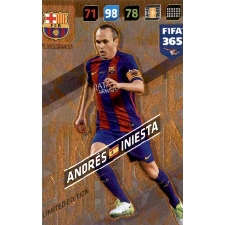 Andrés Iniesta Limited Edition Barcelona FIFA 365 Adrenalyn XL 2018