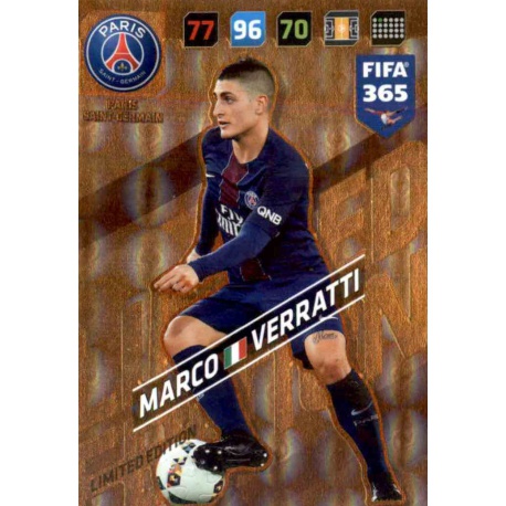 Marco Verratti Limited Edition Paris Saint-Germain FIFA 365 Adrenalyn XL 2018