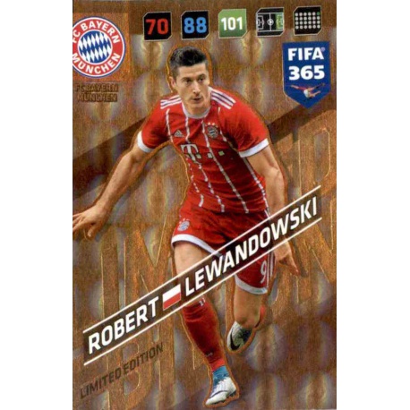Robert Lewandowski Limited Edition Bayern München FIFA 365 Adrenalyn XL 2018