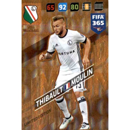 Thibault Moulin Limited Edition Legia Warszawa FIFA 365 Adrenalyn XL 2018