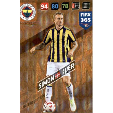 Simon Kjær Limited Edition Fenerbahçe SK FIFA 365 Adrenalyn XL 2018