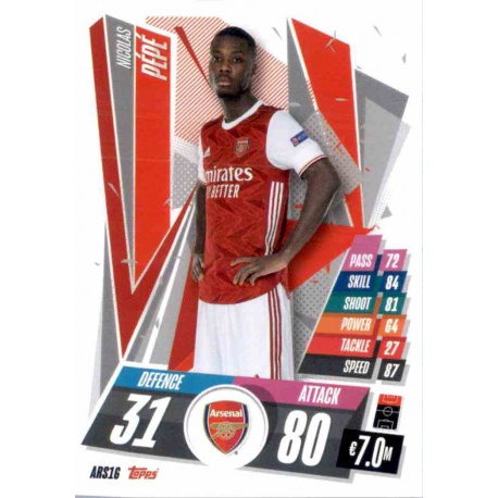 Nicola Pépé Update Card Arsenal ARS16