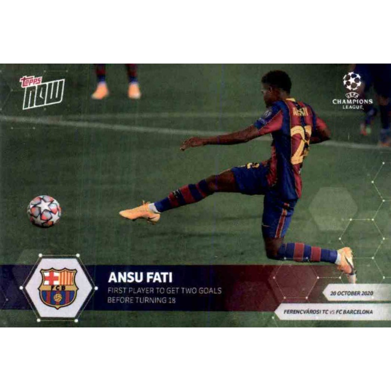 Offer Trading Card Ansu Fati Barcelona Topps Now 2020-21