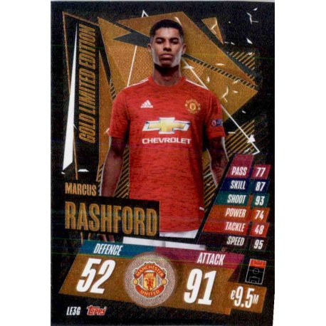 Marcus Rashford Limited Edition Gold Manchester United LE3G
