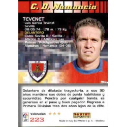 Trading Cards Tevenet Numancia Panini Megacracks 2004-05