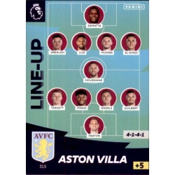 Line-Up Aston Villa 315
