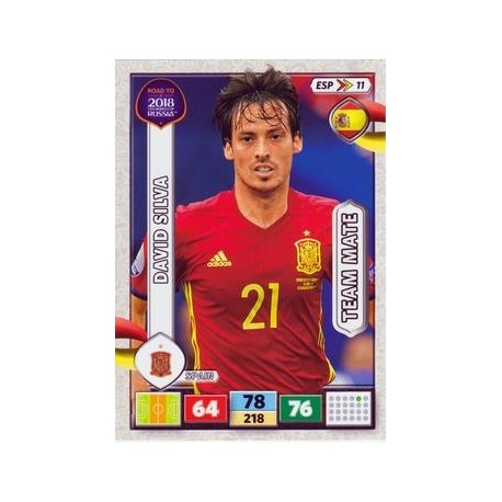 David Silva Spanien Match Attax World Stars 