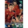 Cromos de Fútbol Dani Olmo / Sergio Busquets Maestro Prodigy Panini Adrenalyn XL Euro 2020 Kick Off