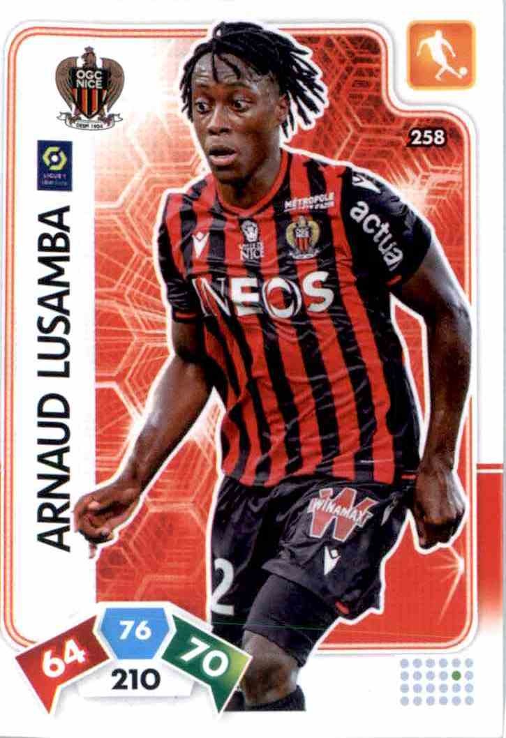 Carte Adrenalyn Signée OGC Nice LUSAMBA - Carte Collector Football Ligue 1