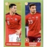 Soccer Sticker Freuler - Shaqiri Switzerland Panini Euro 2020 Stickers